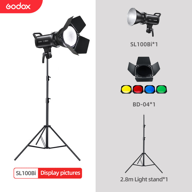 Godox SL100Bi 100W 2800-6500K White Yellow Version LCD Panel LED Video Light Continuous Output Bowens Mount Studio Light