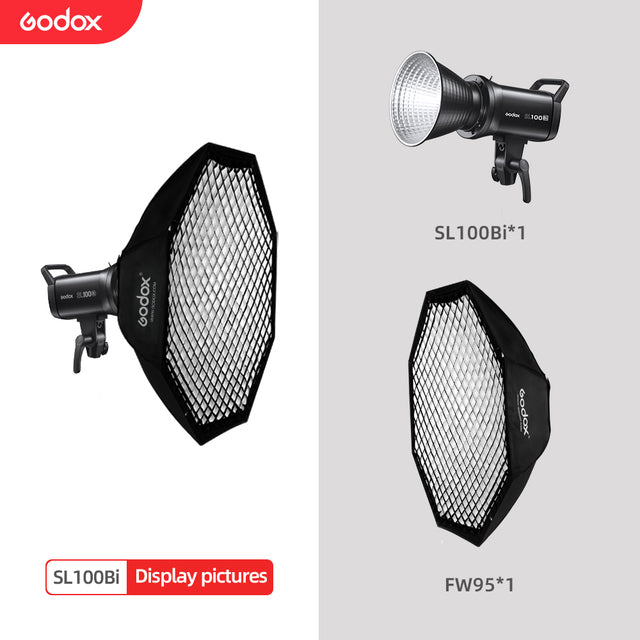 Godox SL100Bi 100W 2800-6500K White Yellow Version LCD Panel LED Video Light Continuous Output Bowens Mount Studio Light