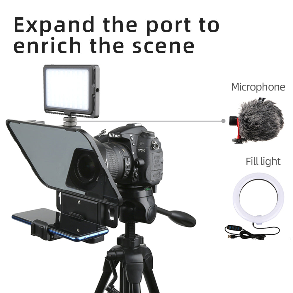 Bestview T3 Big Screen Prompter Professional Interview Teleprompter Anchorman Host for DSLR For iPad Smartphone video prompter