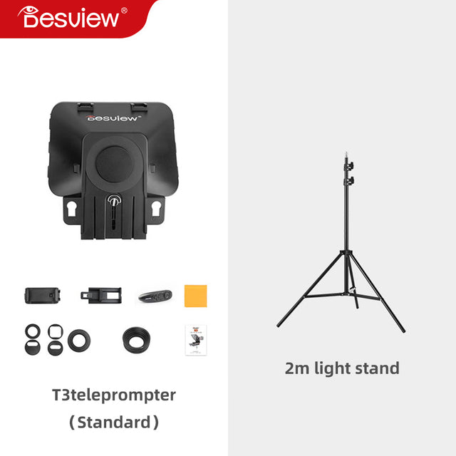 Bestview T3 Big Screen Prompter Professional Interview Teleprompter Anchorman Host for DSLR For iPad Smartphone video prompter