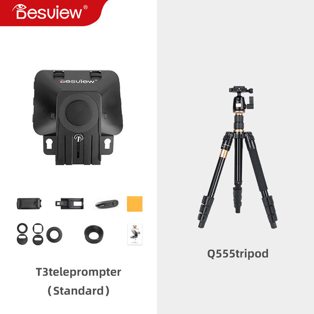 Bestview T3 Big Screen Prompter Professional Interview Teleprompter Anchorman Host for DSLR For iPad Smartphone video prompter