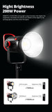 AMBITFUL EF200 5600K LED Continuous Video Lighting + 70cm Quick Deep Softbox +2.8M Air Cushioned Light Stand Kit