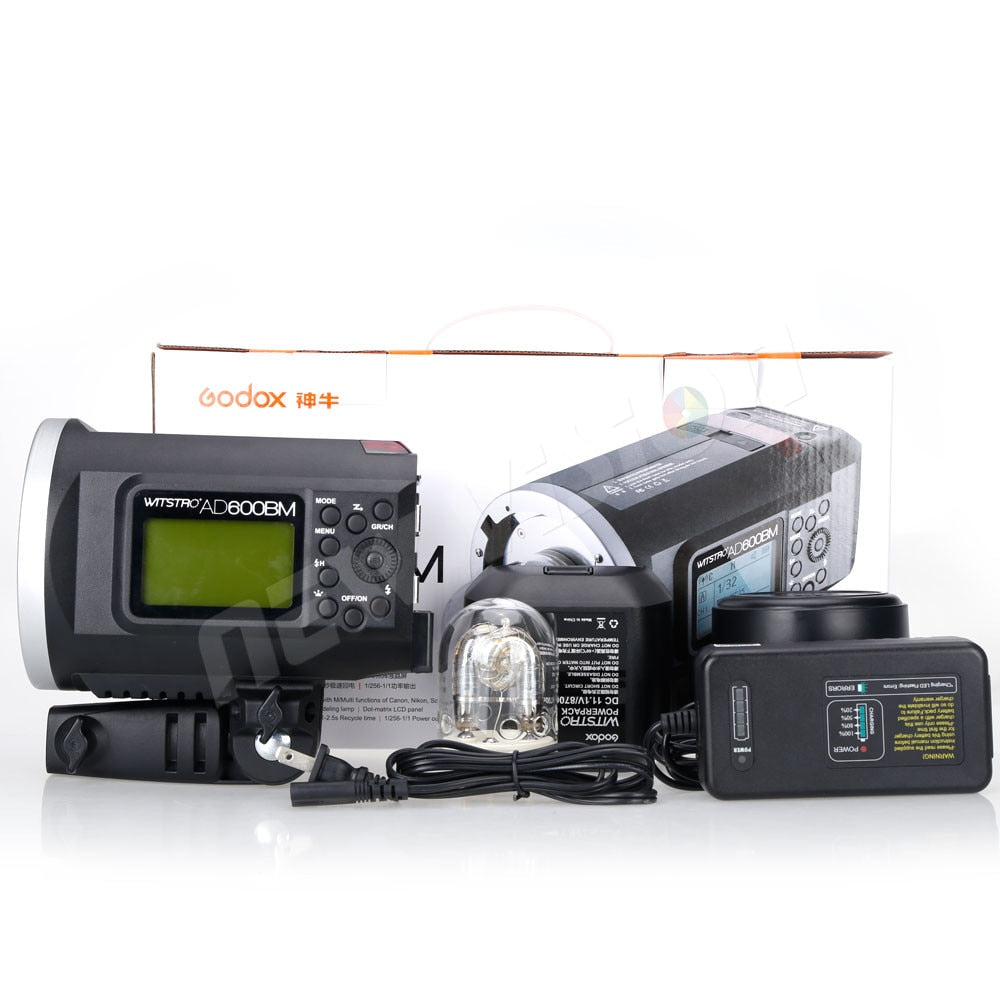 Godox Wistro AD600BM Bowens Mount HSS 1/8000s Outdoor Flash with 2.4G X System Build-in 8700mAh Li-on Battery Free Bag